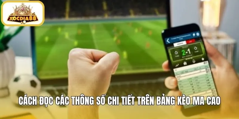 Thông số chấp bóng và điểm ăn trên bảng Kèo Ma Cao